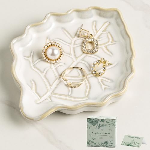Ceramic Leaf Ring Dish, Trinket Tray with Gift Box by Unknown