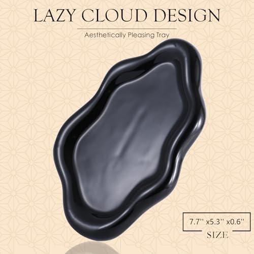 CCINPPY Ceramic Cloud Jewelry Tray Trinket Dish Key Bowl Nightstand Decor - Image 2