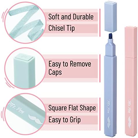 Mr. Pen- Aesthetic Highlighters No Bleed, 8 Pack, Morandi Colors | Chisel Tip, Cute Highlighters Assorted Colors for Journaling, Highlighting, Underlining, Fast Dry, Back to School Supplies - Image 3