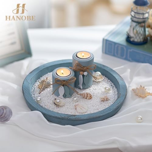 Hanobe Coastal Decorative Tray, Farmhouse Plate for Beach Table Decor - Image 3