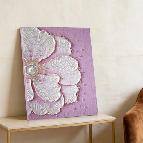 DIY Pearl Painting with Frame, Creative Design, Handmade Stress-Relieving Home Wall Decoration, Includes Frame and Tools-Flower-4 - Image 5