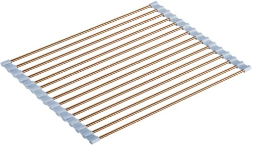 Roll Up Dish Drying Rack Over the Sink Stainless Steel Kitchen Dish Drainer - Image 7