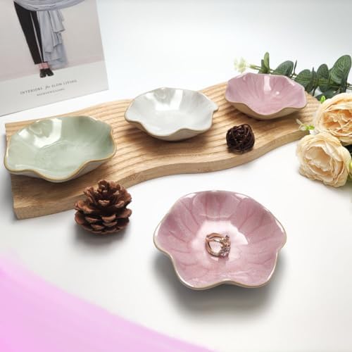 Ceramic Jewelry Tray,Leaf jewelry dish,Tiny Key Bowl,jewelry holder,small ring dishes holder,Jewelry Plate,trinket,nightstand decor for entryway table Home Decor gift for Mom women girls - Image 4