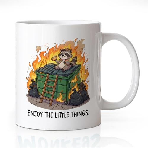 Enjoy The Little Things 11 oz Raccoon Lover Ceramic Coffee Mug by Unknown