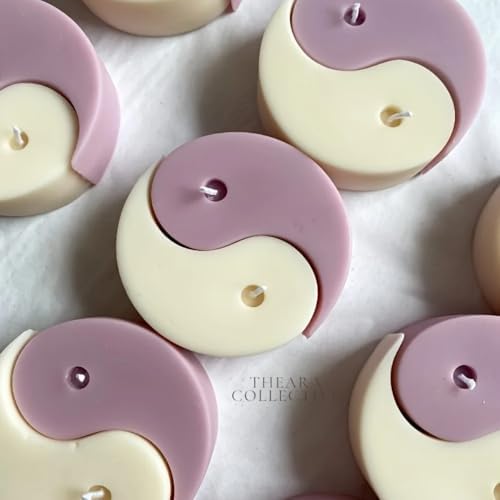 Candle Molds - Silicone Mold for Candles Making, DIY 3D Moulds for Soy Wax, Beeswax, Scented Candle, Valentine's Day Gifts (Tai-ji) - Image 5