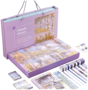 Journaling Set, Complete Diary Notebook Kit with Journal Stickers Washi Tape Pens & Accessories, DIY Scrapbooking Stationery Supplies for School Travel (Lavender) by Unknown