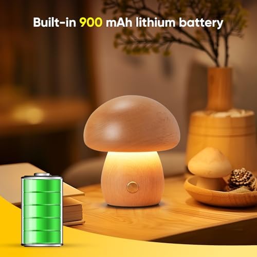 LONRISWAY Portable Cordless Rechargeable Battery Operated Lamp,Stepless Dimming, Small Table Lamp Portable Night Light, Dimmable Touch Control Warm LED Light for Bedroom, Nursery, Patio Decor - Image 5