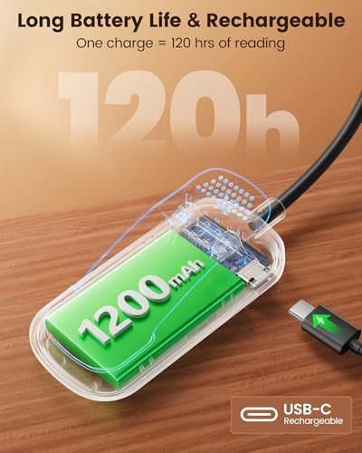 Glocusent 630nm Red Light Reading Light, 26 LED Zero Blue Light Book Lamp - Image 5
