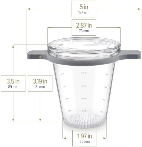 Teabloom Patent-Pending Purity Glass Tea Infuser with Lid – 3.3 Borosilicate, Laser-Perforated Filter, Universal Fit for Cups & Teapots, Toxin-Free Brewing for Whole-Leaf Tea - Image 3