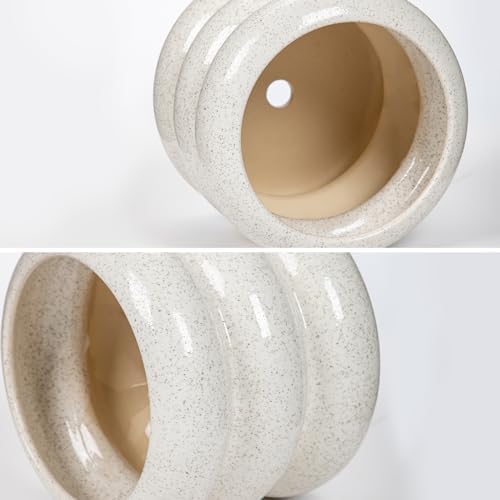 Briful Ceramic Planter Pot, 6 Inch Bubble Planter with Drainage Hole, Large Flower Planter Pots for Indoor Plants Outdoor, Home Office Modern Décor(Creamy White) - Image 3