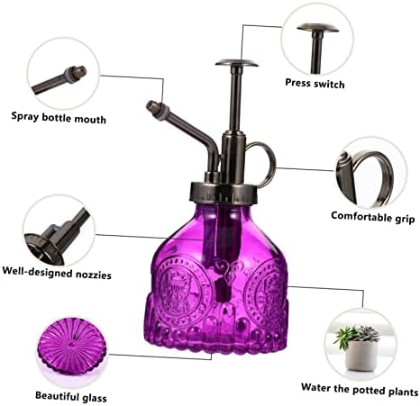 UPKOCH Retro Glass Spray Bottle for Plants Refillable Watering Can Elegant Design for Use Lightweight Portable Watering - Image 3