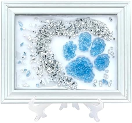 CIYOJA Sea Glass Stained Glass Kit – Cat Paw Resin Art Mosaic Kit for Adults, DIY Craft with Crushed Seaglass, Cute Pet Paw Artwork for Home Décor, Adult Craft Kits Beginners & Creative Art Projects by CIYOJA