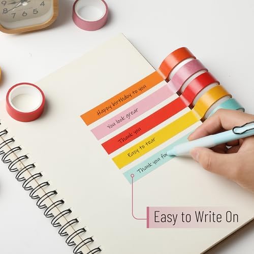 Mr. Pen- Washi Tape Set, 10 Rolls, 5 Yards/Roll, Washi Tape for Scrapbook - Image 3