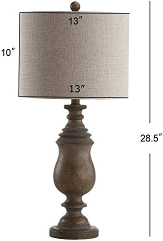JONATHAN Y Abeline 28.5" LED Table Lamp Faux Wood Resin, Brown - Image 4