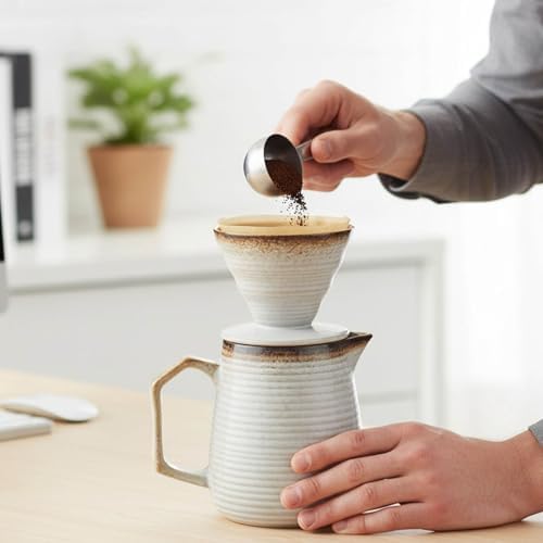 pour over coffee maker - Ceramic Dripper Pot, Heat-Resistant & Easy Clean - Image 3