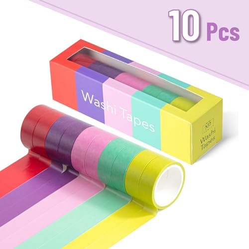 Mr. Pen- Washi Tape Set, 10 Rolls, 5 Yards/Roll, Washi Tape for Scrapbook - Image 2