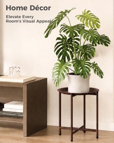 Bamworld Plant Stand Indoor Tall Plant Table Outdoor Plant Stool Brown - Image 4