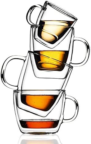 Bodum 5oz Bistro Double Wall Espresso Mug, High-Heat Borosilicate Glass, Set of 2, Clear - Image 4