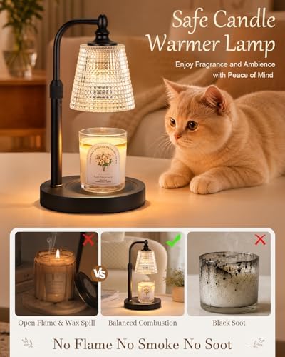 Candle Warmer Lamp with Timer Birthday Gifts for Women,Black - Image 4