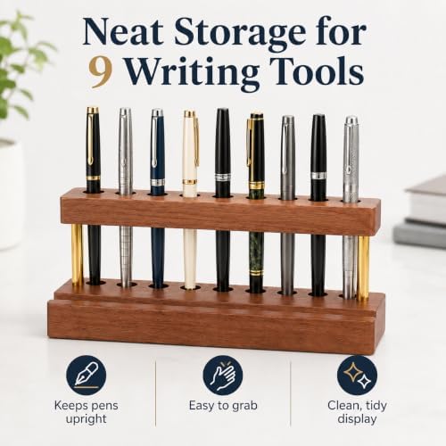 Pen Holder for Desk, Pencil Organizer, Fountain Pen Display Stand - Image 6