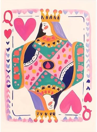 Pink Poker Diamond Art Kits for Adults Diamond Painting Kit for Beginner by KICHANG