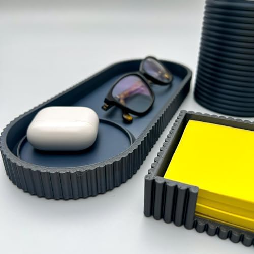 Desk Organizer Set with Pen Holder, All Tray and Sticky Note Holder,Desk Accessories Office Decor & Workspace Organizers, 3D Printed Small Home Desk Organization - Image 3