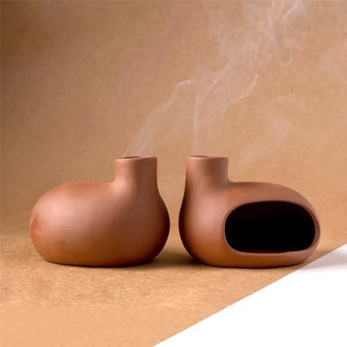 Terracotta Palo Santo Holder - Modern Chiminea Incense Burner for Yoga - Image 6