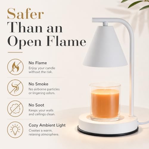 White Candle Warmer Lamp, Electric Candle Lamp Warmer Birthday for Women - Image 5