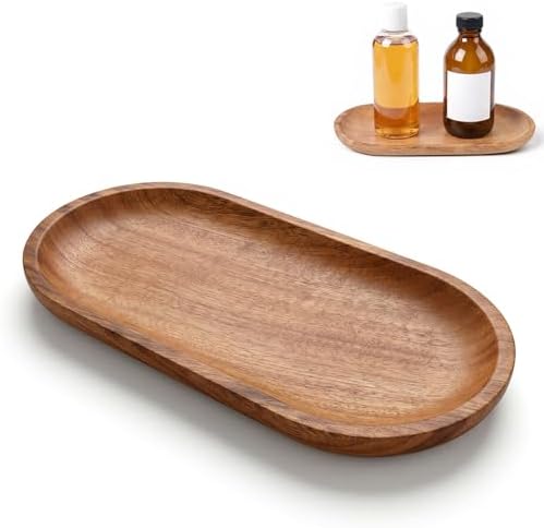 Wood Serving Platters and Trays of Natural Wood with Edge by Unknown