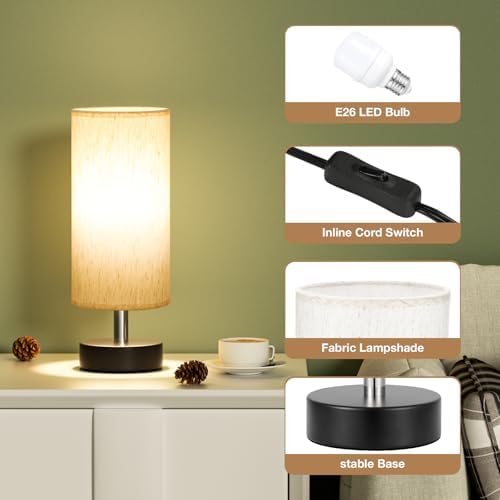 Table Lamp for Bedroom - Bedside Lamps for Night Stands（Blub Included） - Image 2