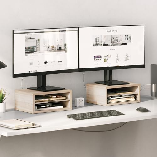 Ballucci 2-Tier Wooden Desk Organizer, Office Desk Organization, Mail Sorter, Paper Tray, File Folder Holder, Desktop Paper Organizer, Desk Organizers and Accessories, Natural Wood - Image 4