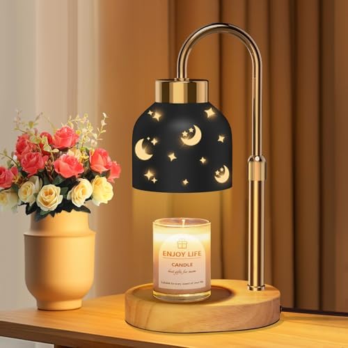 seenlast Candle Warmer Lamp with 2 Bulbs, with Dimmer Adjustable Height,Mothers Day Gifts,Vintage Home Decor,2/4/8H Timer by seenlast