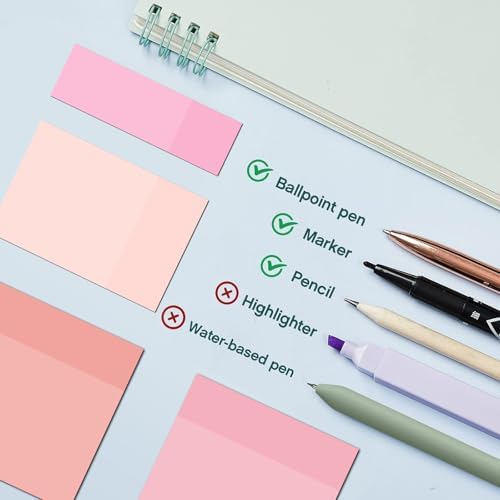 Jutom 41 Pcs Aesthetic Book Annotation Kit with Pencil Bag Bible Journaling Kit Notebook Sticky Note Tab Highlighter Black Ink Pen Page Marker School Office Supplies Bible Lover Gift(Beige) - Image 6