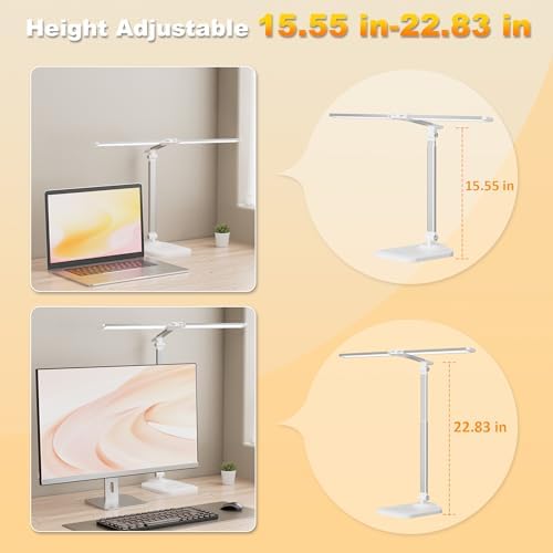 LED Desk Lamp for Home Office, Height Adjustable Architect Desk Light - Image 6