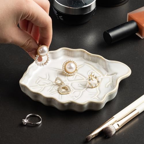 Ceramic Leaf Ring Dish, Trinket Tray with Gift Box - Image 5