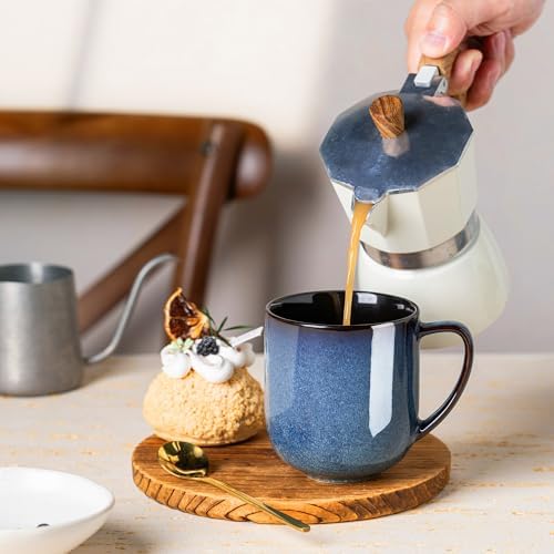 LERATIO Ceramic Coffee Mugs Set of 6,12oz Handmade Coffee Mugs Set - Image 5