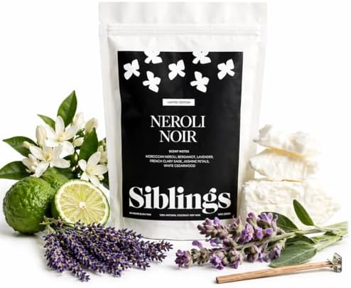 Siblings Candle Refill Kit Neroli Noir, Neroli Amber Sandalwood by Siblings