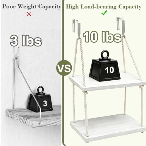 2 Tier Cubicle Shelf with Hooks, Wooden Hanging Organizer for Office - Image 6