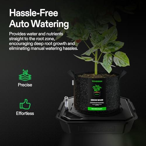 VIVOSUN 4-Pack FlexFeed Self-Watering Pots, Auto Irrigation Fabric Pot Base - Image 2