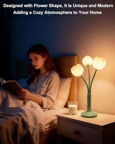 Lightdot 3-Light Tulip Table Lamp Set of 2 with LED Bulbs Included - Image 3