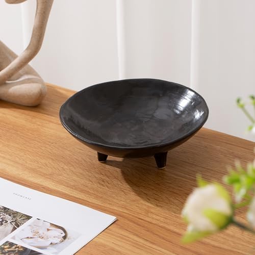 6" Decorative Bowl, Multi-Purpose Black Decorative Bowls for Keys, Candy and Home Decor, Small Ceramic Bowl - Image 3