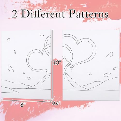 VOCHIC Sip and Paint Kit Pre Drawn Canvas for Painting for Adults Couples - Image 4