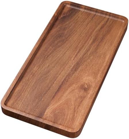 VERTORGAN Acacia Wood Serving Tray,11.8x5.9 Inch Trays,Home Decor by VERTORGAN