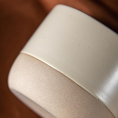 Japanese Ceramic Mug, Vintage Tea Cup, 12oz Cup, No Handle Drinking Cup for Cold Brew, Iced Coffee, Latte, Tea (Beige) - Image 4