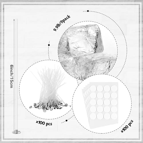Heigble 9.9 lb Gel Candle Wax for Making Jelly Candle Wax with Stickers - Image 2