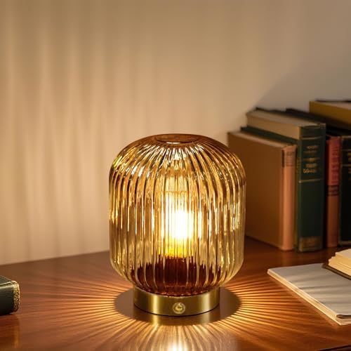 MJ PREMIER Rechargeable Table Lamp,Cordless Lamp with Memory Function,Amber - Image 6
