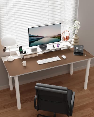 YSAGi Eco Cork Desk Pad, 47" x 17" Leather Desk Mat, Double-Sided Desk Pad Protector,Large Mouse Pad,Waterproof Desk Blotter for Office/Home(Coffee) - Image 2