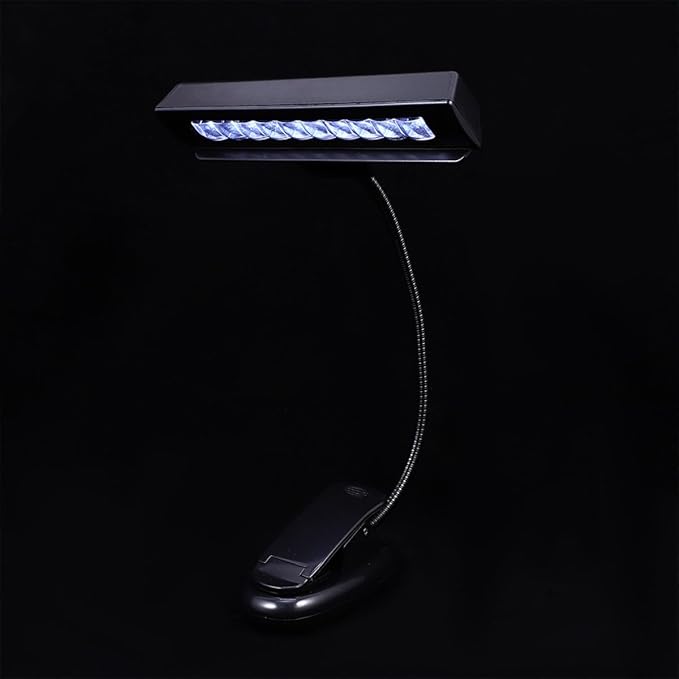 USB Rechargeable LED Music Stand Lamp with Flexible Adjustable Arm Touch Control Dimmable Desk Light for Reading and Keyboard Energy-Saving Table Lamp for Bedroom and Studio