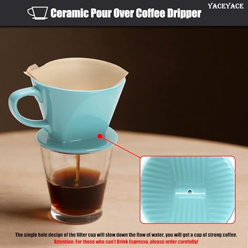 Pour Over Coffee Maker Ceramic, Small Pour Over Coffee Dripper - Image 4