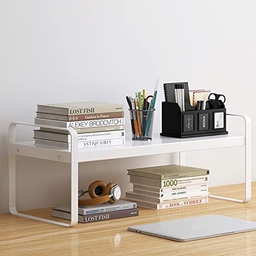 YGYQZ Desk Shelf Organizer, 1-Tier Desktop Bookshelf, White by YGYQZ